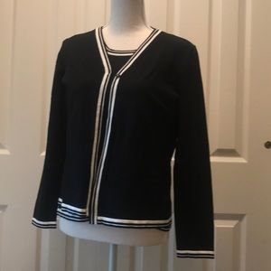 Talbots Collection, black sweater set